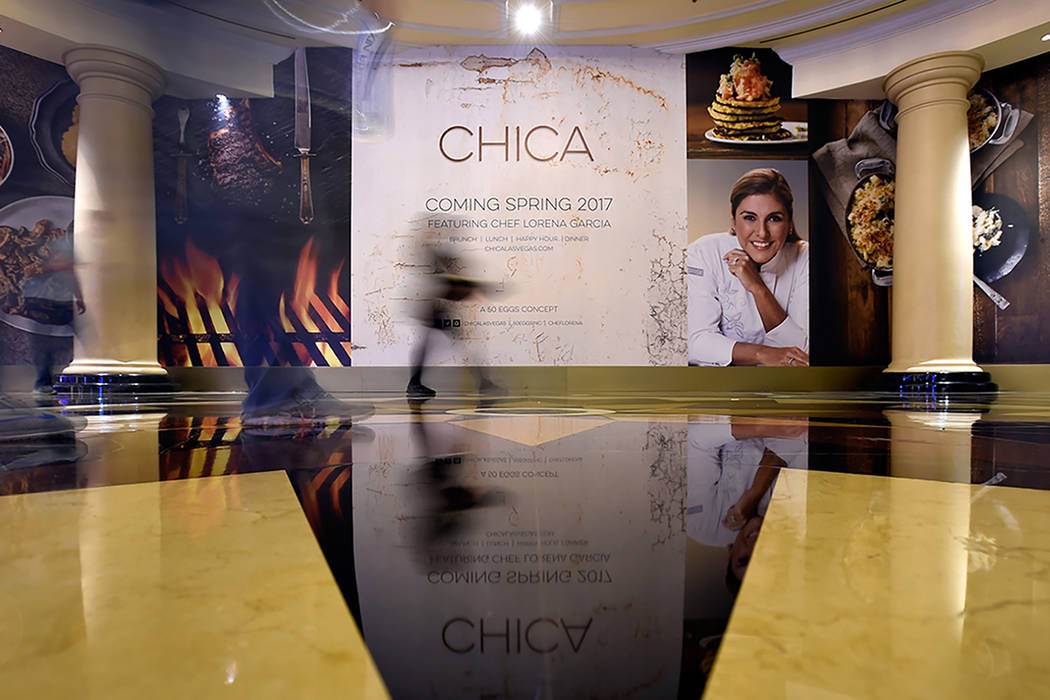 La futura ubicación del nuevo restaurante del chef Lorena García, Chica, se ve en Las Vegas venecianas el miércoles, 15 de febrero de 2017, en Las Vegas. | David Becker/Las Vegas News Bureau