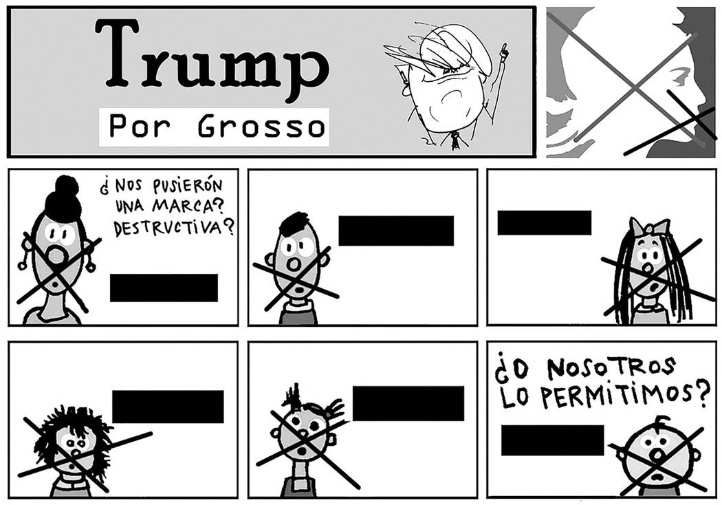 Trump. | Ilustración por Grosso/Especial para El Tiempo.