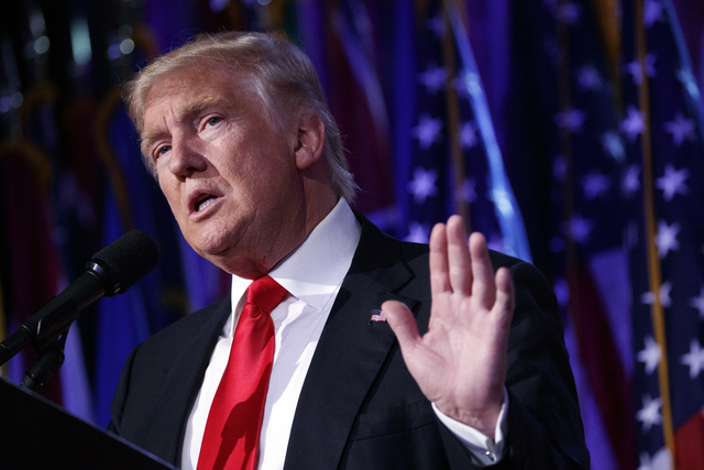 Donald Trump, presidente electo de los Estados Unidos. (AP Photo/ Evan Vucci).