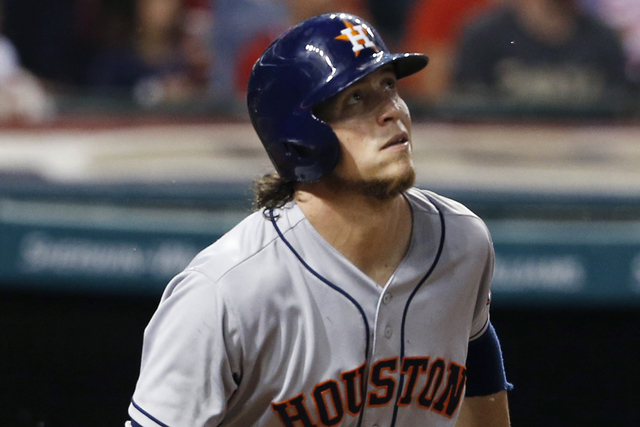 Colby Rasmus, Jardinero de los Astros de Houston. | AP Photo/Ron Schwane.