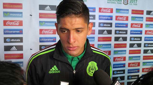 Edson Álvarez hizo su debut con la Selección de México, situación que lo motiva a seguir trabajando por más convocatorias, el miércoles 8 de febrero en estadio Sam Boyd. Foto El Tiempo