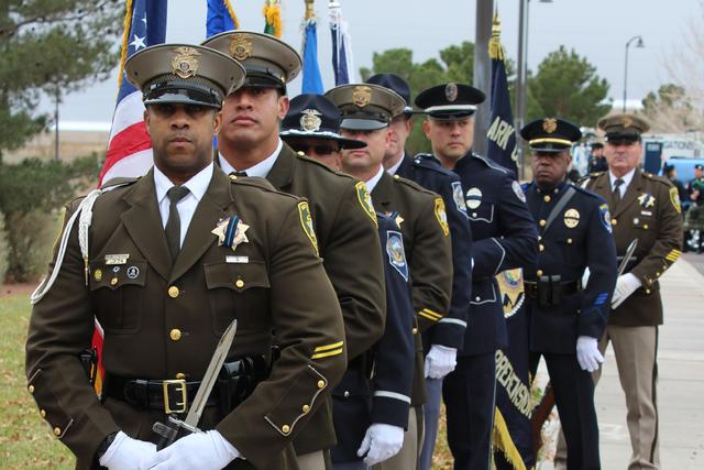Diversos cuerpos policiacos asistieron a su celebración donde estuvo presente la alcaldesa de Las Vegas, Carolyn Goodman, el sábado 7 de enero de 2017 en Parque Memorial. Foto El Tiempo