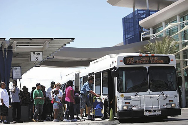 El Servicio de Transporte Público del condado, RTC, dará servicio regular y especial en las fiestas de fin de año. (Foto Archivo/Las Vegas Review-Journal).