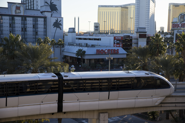 El monorriel de Las Vegas en el hotel casino MGM Grand el miércoles 28 de diciembre de 2016 en Las Vegas. Erik Verduzco / Las Vegas Review-Journal Sigue a @Erik_Verduzco