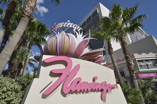 El exterior del hotel casino Flamingo en el 3555 de Las Vegas Blvd. South, en Las Vegas se exhibe el martes 29 de octubre de 2013. (Bill Hughes / Las Vegas Review-Journal)