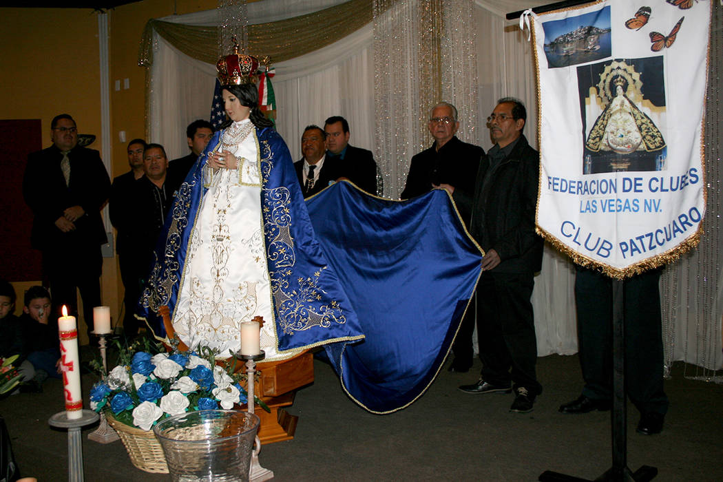 La Virgen de la Salud, durante festejo del Club Pátzcuaro, el 9 de diciembre del 2017. | Foto Valdemar González / El Tiempo Archivo.