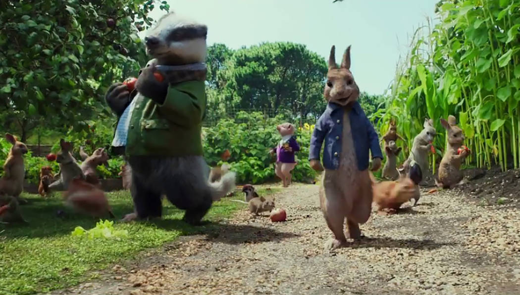 Escena de la película Peter Rabbit. Foto Cortesía.