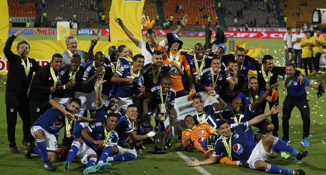Millonarios celebran un título más en Colombia. [Foto Cortesía]