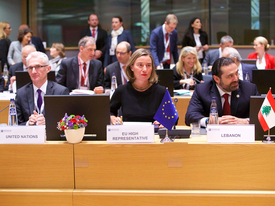 Bruselas, 25 Abr 2018 (Notimex-Consejo Europeo).- Durante la conferencia internacional de donantes para Siria, Federica Mogherini, alta representante de la UE para Asuntos Exteriores y Política d ...