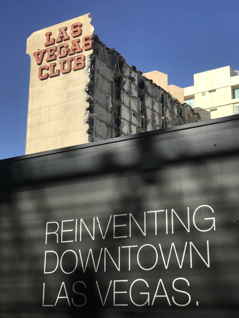 El antiguo edificio del Las Vegas Club el jueves 5 de octubre de 2017. Los propietarios de las propiedades D de Las Vegas y Golden Gate en el centro de la ciudad están comenzando el proceso para ...