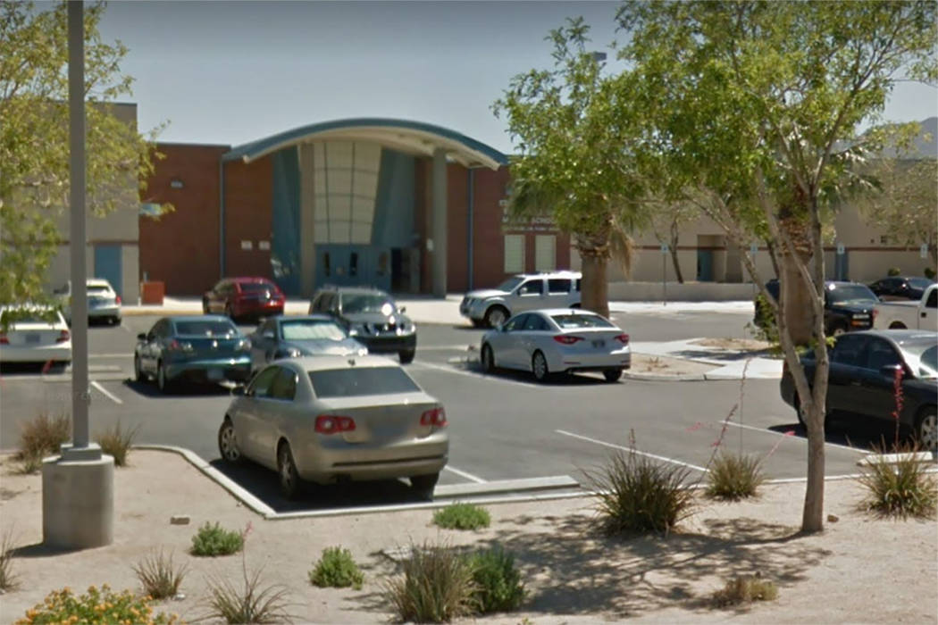Escobedo Middle School en Las Vegas (Google maps)
