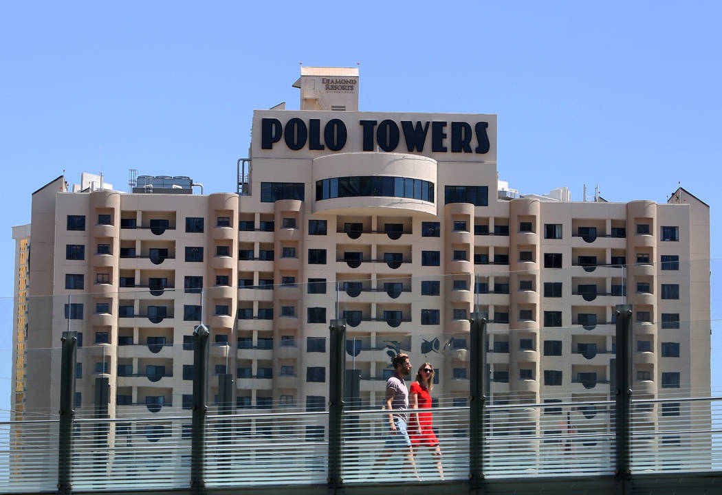 El exterior de Polo Towers en 3745 S. Las Vegas Blvd. fotografiado el miércoles 9 de mayo de 2018 en Las Vegas. Bizuayehu Tesfaye / Las Vegas Review-Journal @bizutesfaye