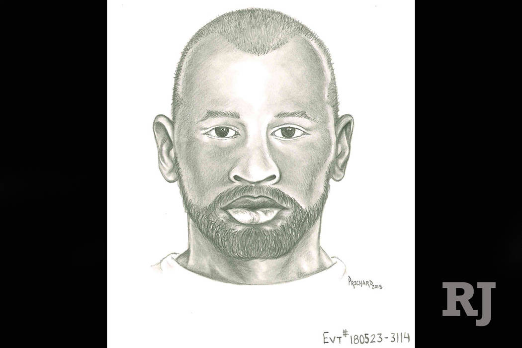 Bosquejo del hombre sospechoso de agredir sexualmente a una niña de 11 años a punta de pistola. (Departamento de Policía Metropolitana de Las Vegas)