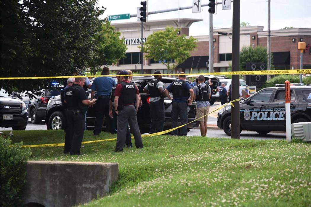 Un pistolero abrió fuego en el periódico The Capital Gazette en Annapolis, Maryland, el jueves 28 de junio de 2018. (Twitter / Joshua McKerrow, The Capital Gazette, @joshuamckerrow @ capgaznews)