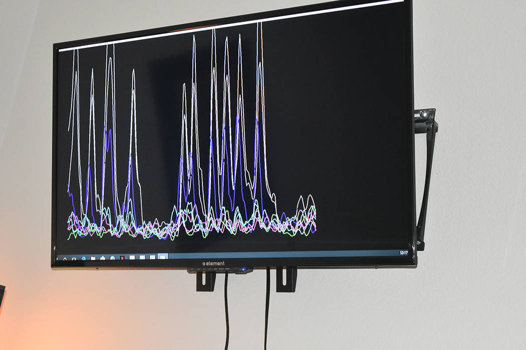 El programa mide la frecuencia de las ondas cerebrales al momento en que la persona ve una película, un juego o escucha música. Miércoles 11 de julio de 2018 en Brainwaves & Counseling. Foto An ...