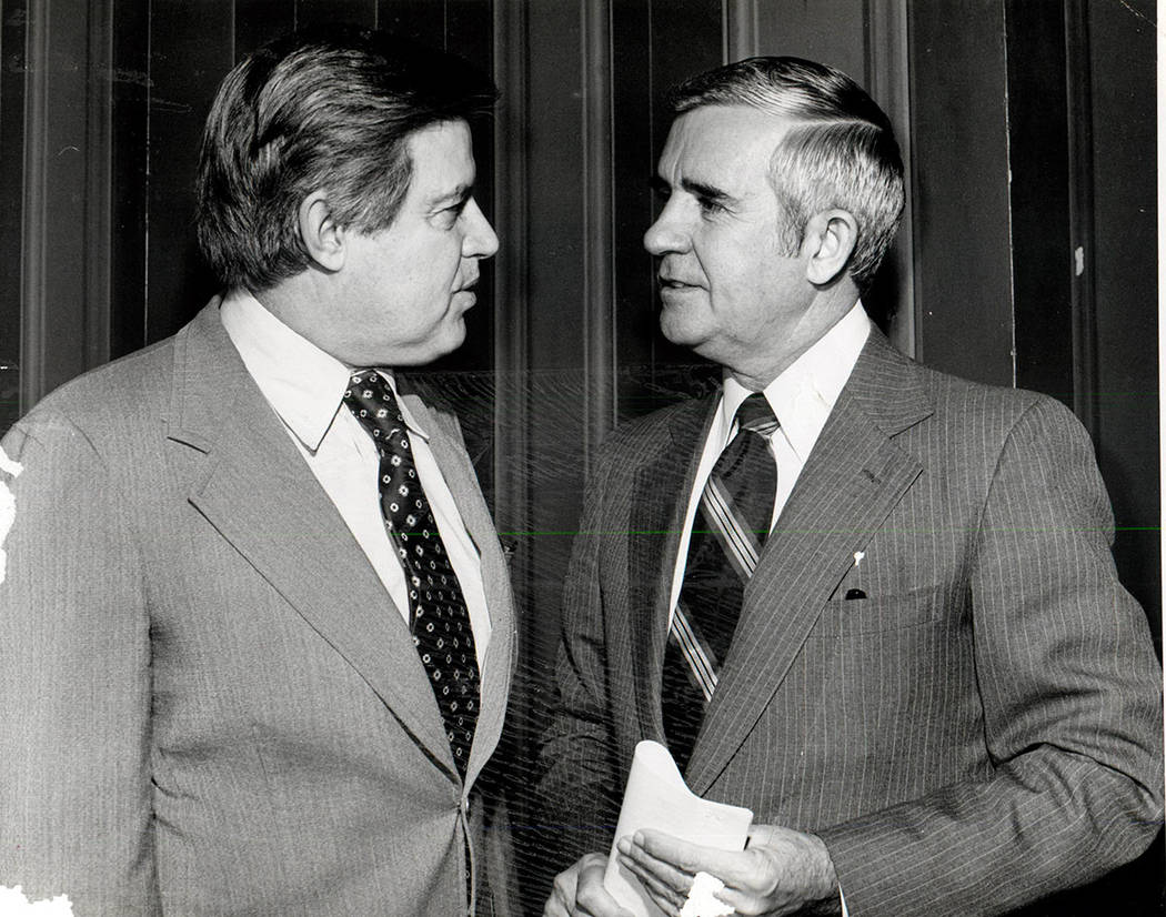 Paul Laxalt y el senador Frank Church Idaho (Foto de archivo / Las Vegas Review-Journal)