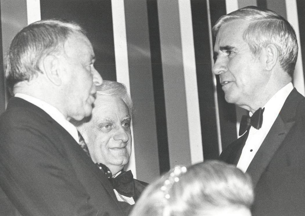 Frank Sinatra, Harry Wald y Paul Laxalt (Foto de archivo / Las Vegas Review-Journal)