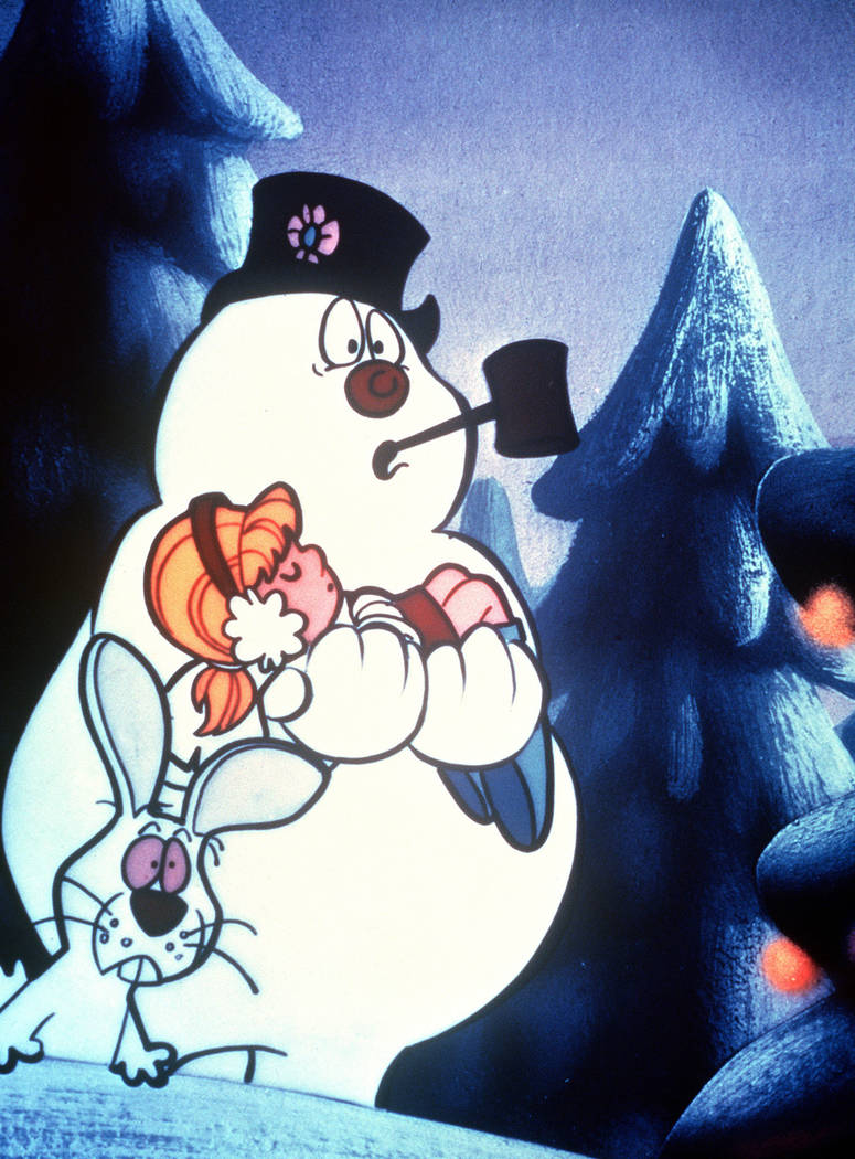 Frosty, that "jolly, happy soul" whose old silk hat full of magic has turned him into a musical Christmas legend, once again demonstrates his unique showmanship in "Frosty the Snowman," the popula ...