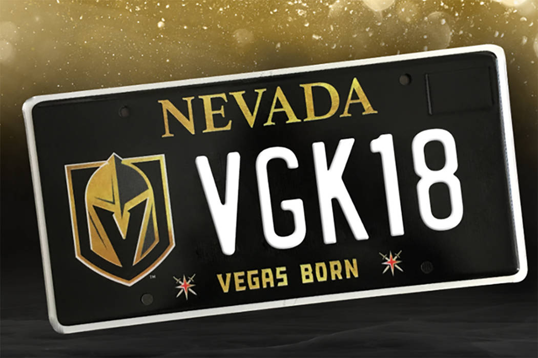 Placa Golden Knights "Vegas Born" (vegasgoldenknights.com)