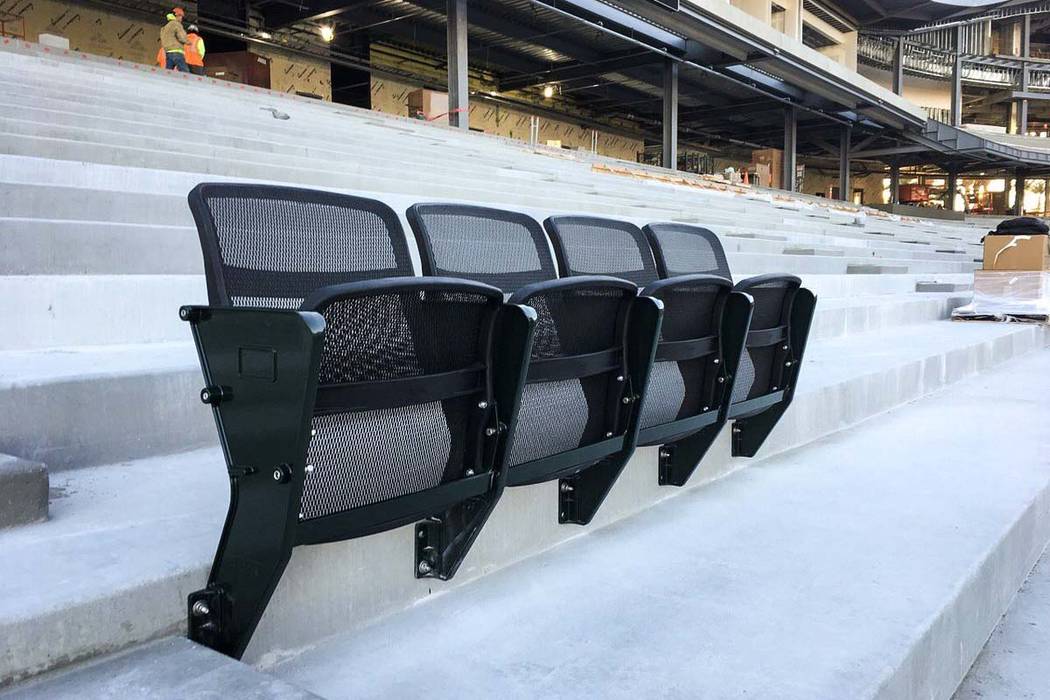 Todos los asientos que se instalarán en el nuevo estadio de béisbol de Las Vegas serán asientos individuales de malla 4Topps AirFlow. (Las Vegas Ballpark / Twitter)