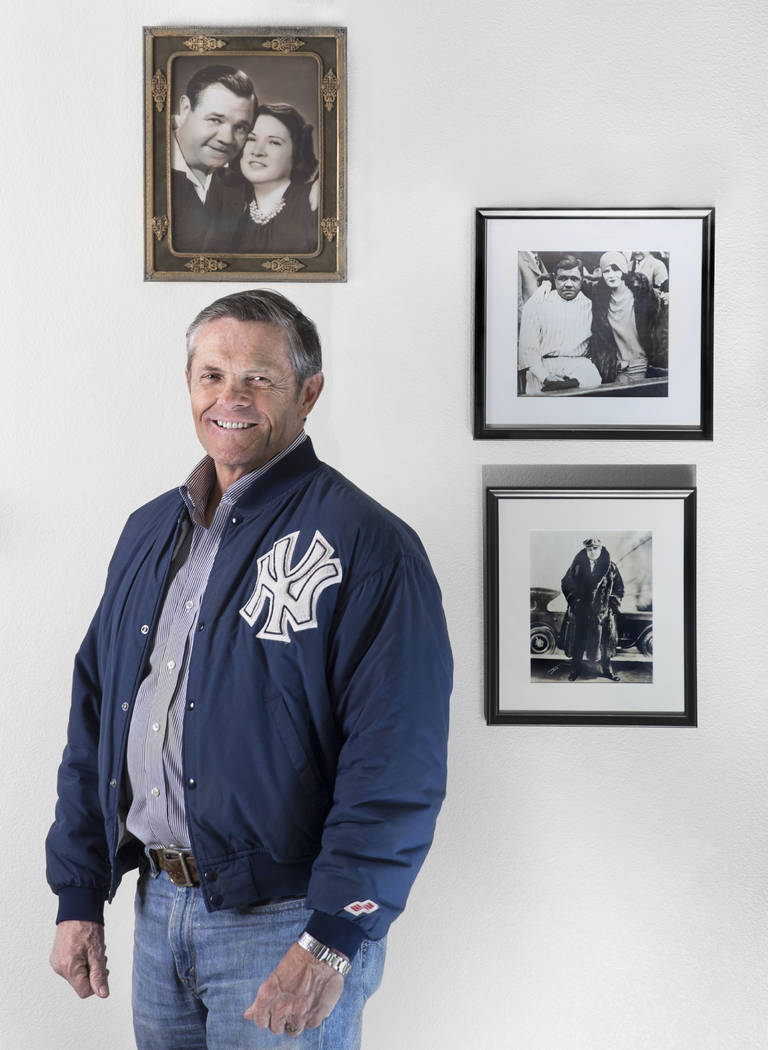 Tom Stevens, nieto de Babe Ruth, el jugador del Salón de la Fama de los Yankees de Nueva York, el jueves 31 de enero de 2019, en la casa de Stevens, en Henderson. (Benjamin Hager / Las Vegas Revi ...