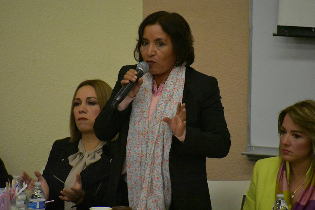 La diputada Margarita García expresó a los asistentes que los nuevos legisladores mexicanos no son culpables de los manejos hechos en sesiones anteriores. 3º Foro Binacional Migrante. Sábado 2 ...
