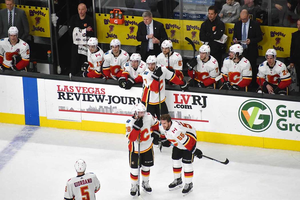Calgary Flames fue superado por el equipo local. Miércoles 6 de marzo de 2019 en la arena T-Mobile de Las Vegas. Foto Frank Alejandre / El Tiempo.