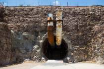 El portal sur de Yucca Mountain, cerca de Mercury, el sábado 14 de julio de 2018. (Chase Stevens / Las Vegas Review-Journal @csstevensphoto)