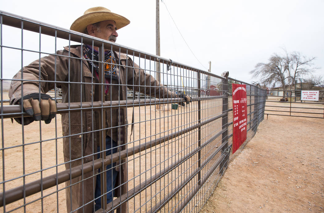 Steve Myers, quien trabaja en Red Rock Riding Stables, observa el Bonnie Springs Ranch en las afueras de Las Vegas el sábado 12 de enero de 2019. El rancho está bajo contrato para ser vendido y ...
