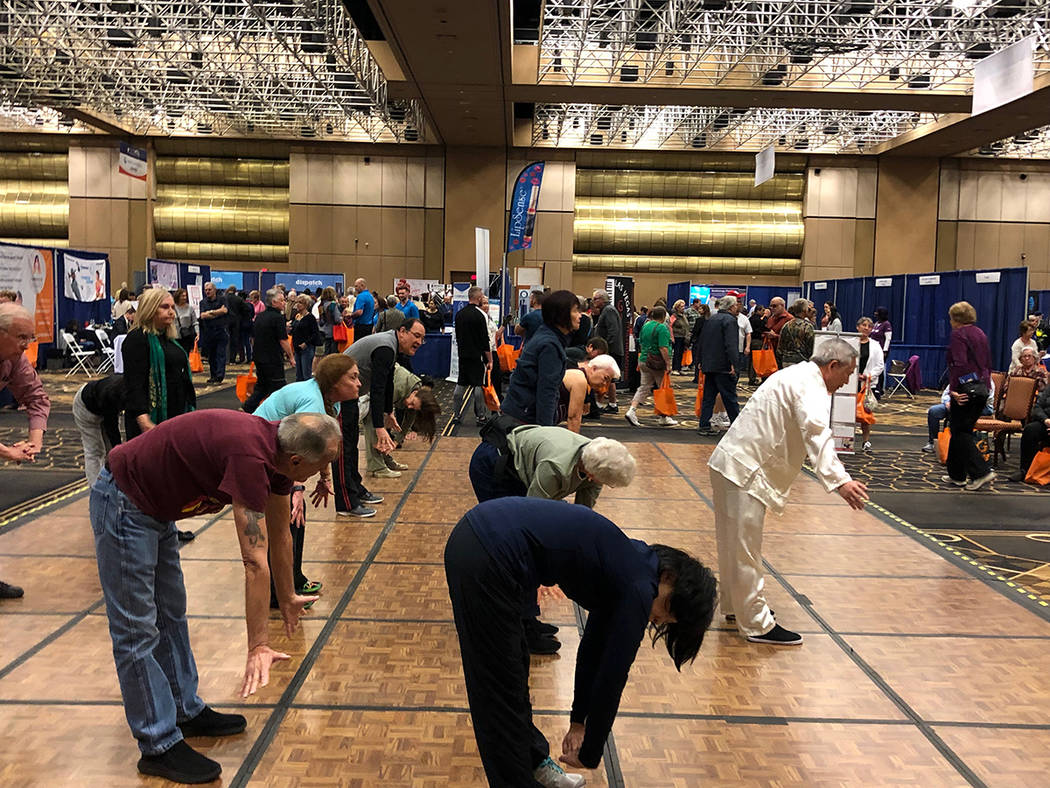 Demostración de Tai Chi, en la Expo AgeWell 2019, organizada por el periódico Las Vegas Review Journal. Sábado 16 de marzo de 2019 en el Hotel Río. Foto Valdemar González / El Tiempo - Contri ...