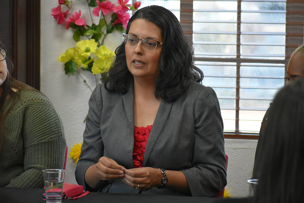 La candidata al Concejo de Las Vegas por el Distrito 3, Olivia Díaz, habló sobre su experienc ...