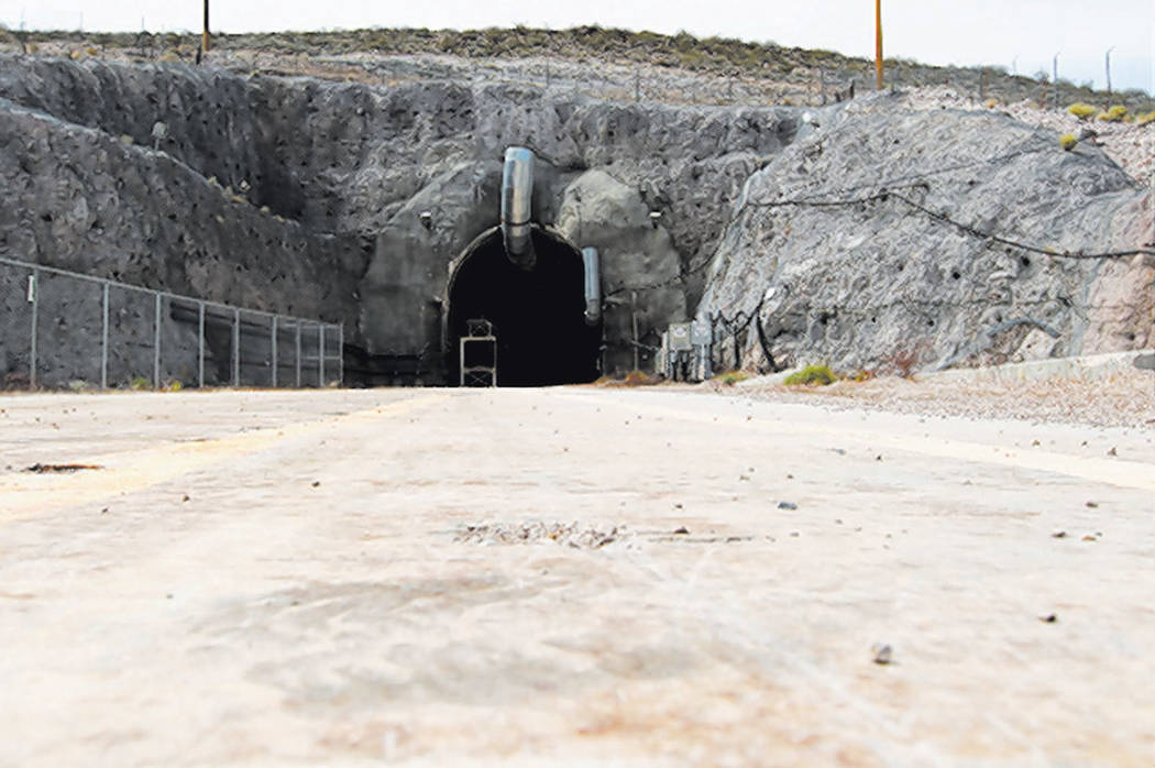El portal norte del túnel de Yucca Mountain el jueves 9 de abril de 2015. (Sam Morris / Las Ve ...