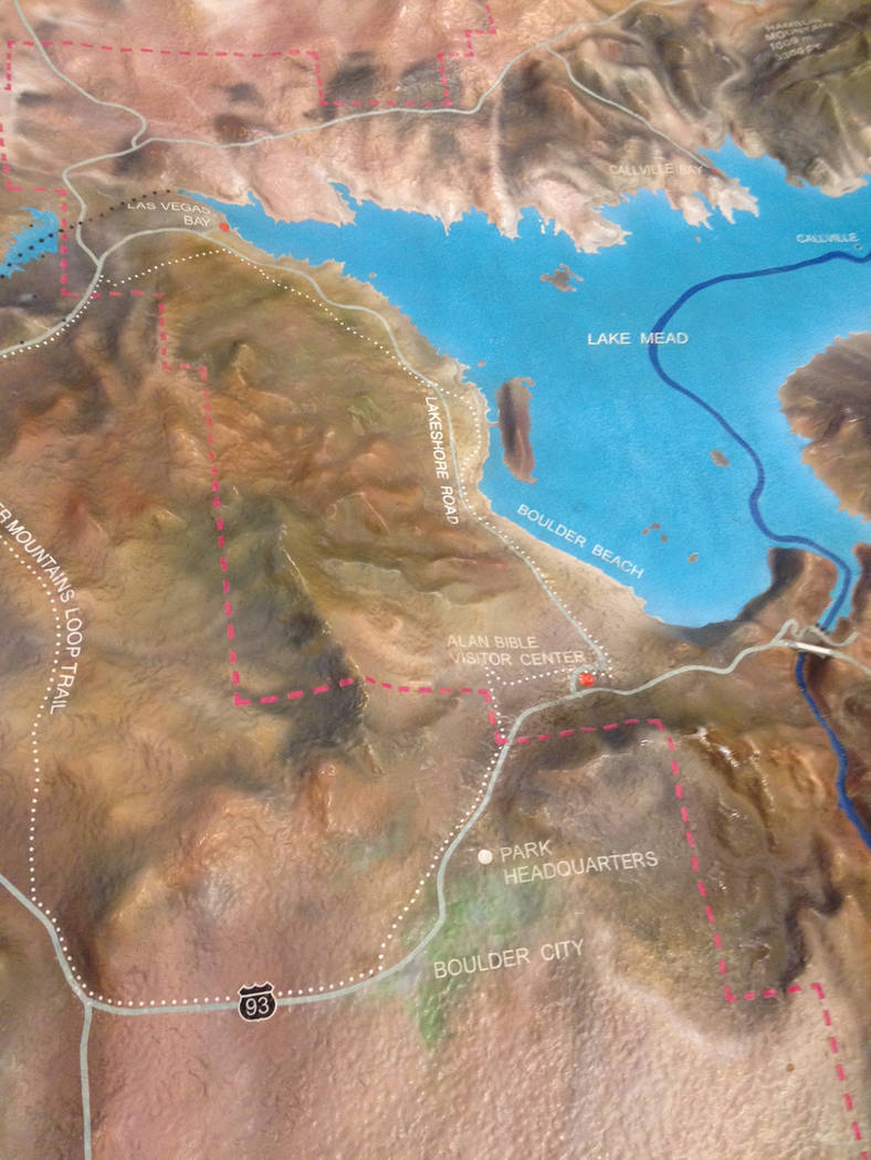 Archivo.- Vista parcial del “Área de Recreación Nacional Lake Mead”, en una maqueta del C ...