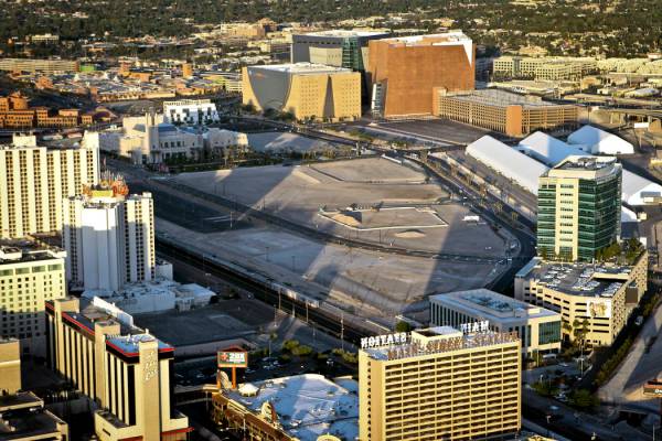 Una vista en 2012 de Symphony Park, un desarrollo de 61 acres en el centro de Las Vegas. (Las V ...