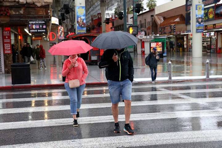 Hay un 50 por ciento de probabilidad de lluvia el miércoles en el valle de Las Vegas. (K.M. Ca ...