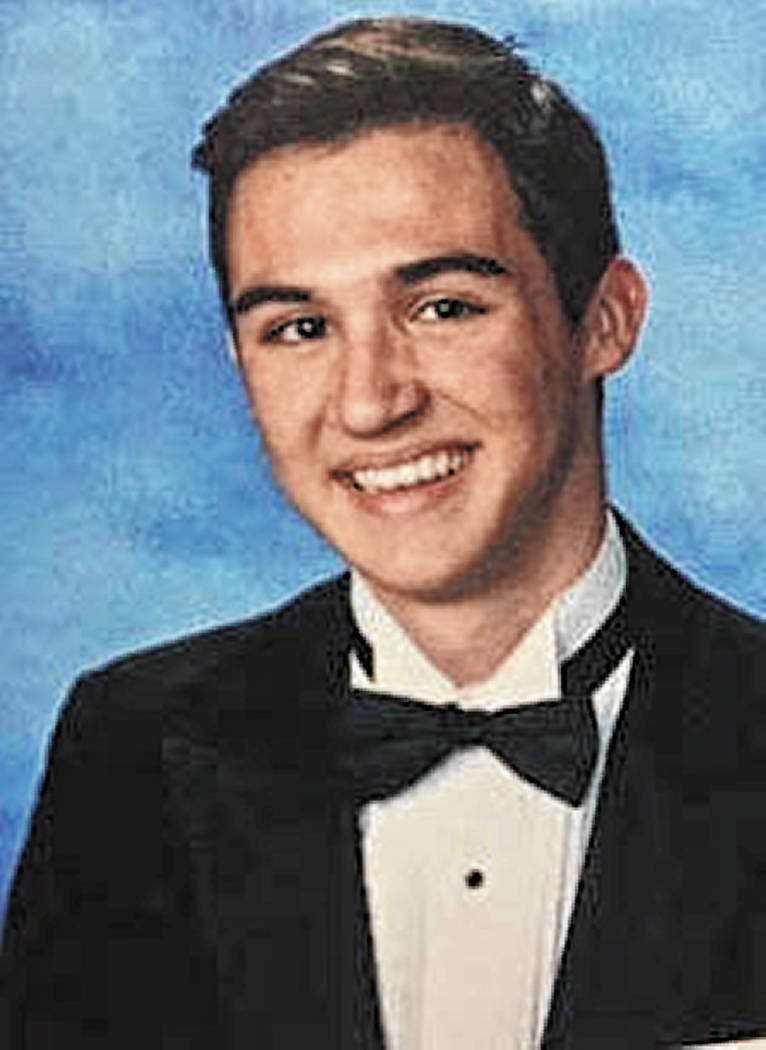 Garrett Meriwether's Palo Verde High School senior photo from 2018, provided by Steve Meriwether