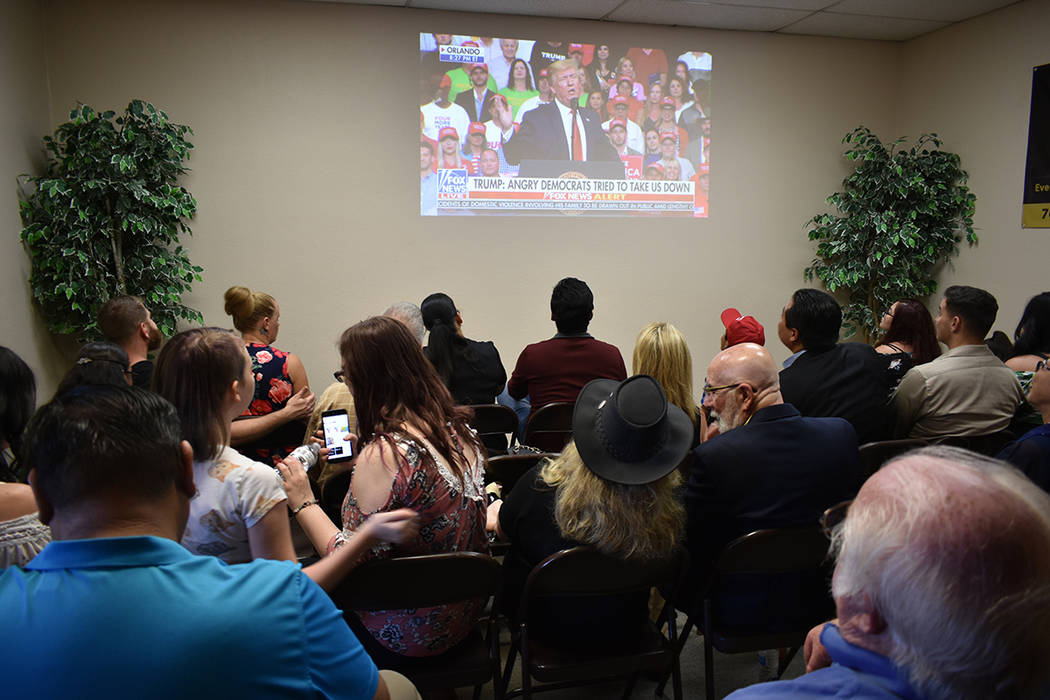 En Nevada se realizaron distintos eventos para observar el inicio de campaña del presidente Tr ...
