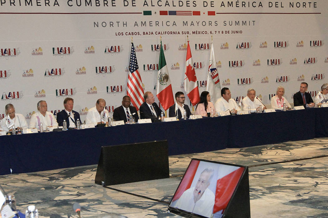 Los Cabos, 7 Jun 2019 (Notimex-Javier Lira).- Al participar en la Cumbre de Alcaldes de Améric ...