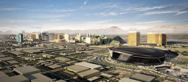 Representación del Raiders Stadium propuesto en Las Vegas. (Raiders)