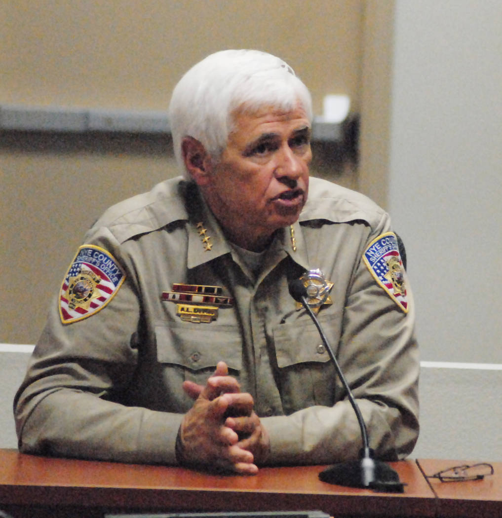 El ex alguacil del Condado de Nye Tony DeMeo en 2013. (Horace Langford Jr./Pahrump Valley Times ...