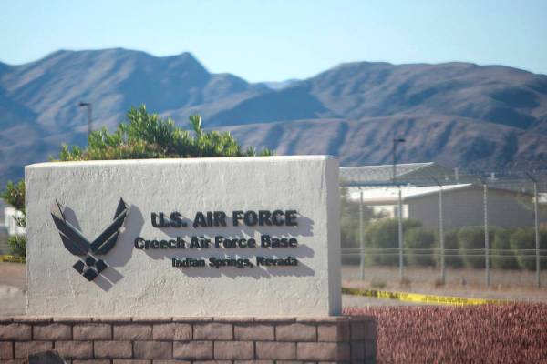 La Base Creech de la Fuerza Aérea en Indian Springs, Nevada. (Las Vegas Review-Journal / El Ti ...