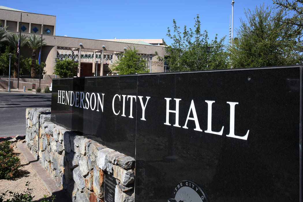 Henderson City Hall (Bizuayehu Tesfaye/Las Vegas Review-Journal file) @bizutesfaye