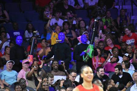 El Juego de Estrellas de la WNBA tuvo distintas intervenciones artísticas. Sábado 27 de julio ...