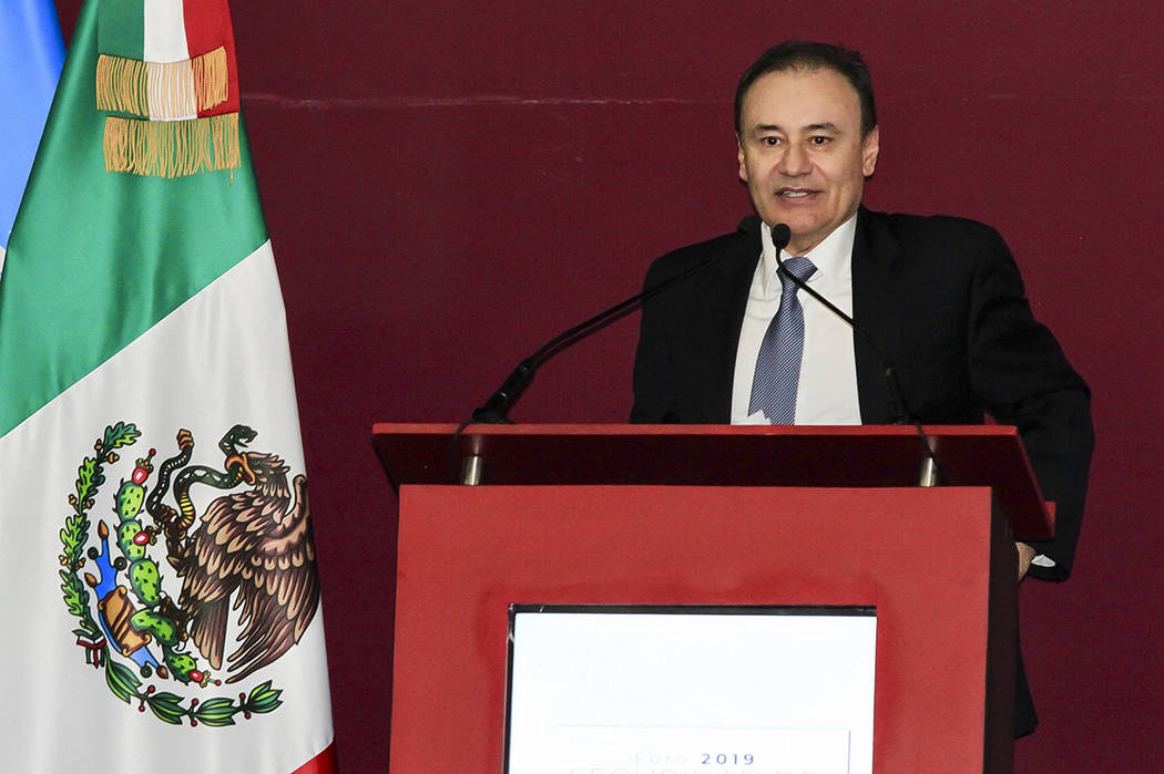 México, 25 Jul 2019 (Notimex-Javier Lira).- El secretario de Seguridad, Alfonso Durazo, en com ...
