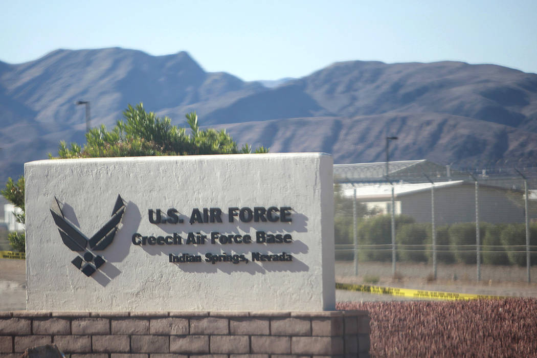Base de la Fuerza Aérea Creech en Indian Springs. (Las Vegas Review-Journal)