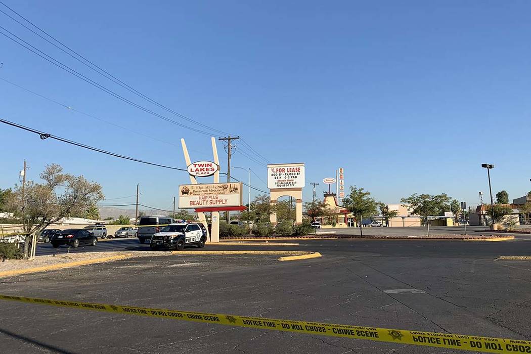 La policía de Las Vegas investiga un homicidio en Rancho Drive y Washington Avenue, jueves 29 ...