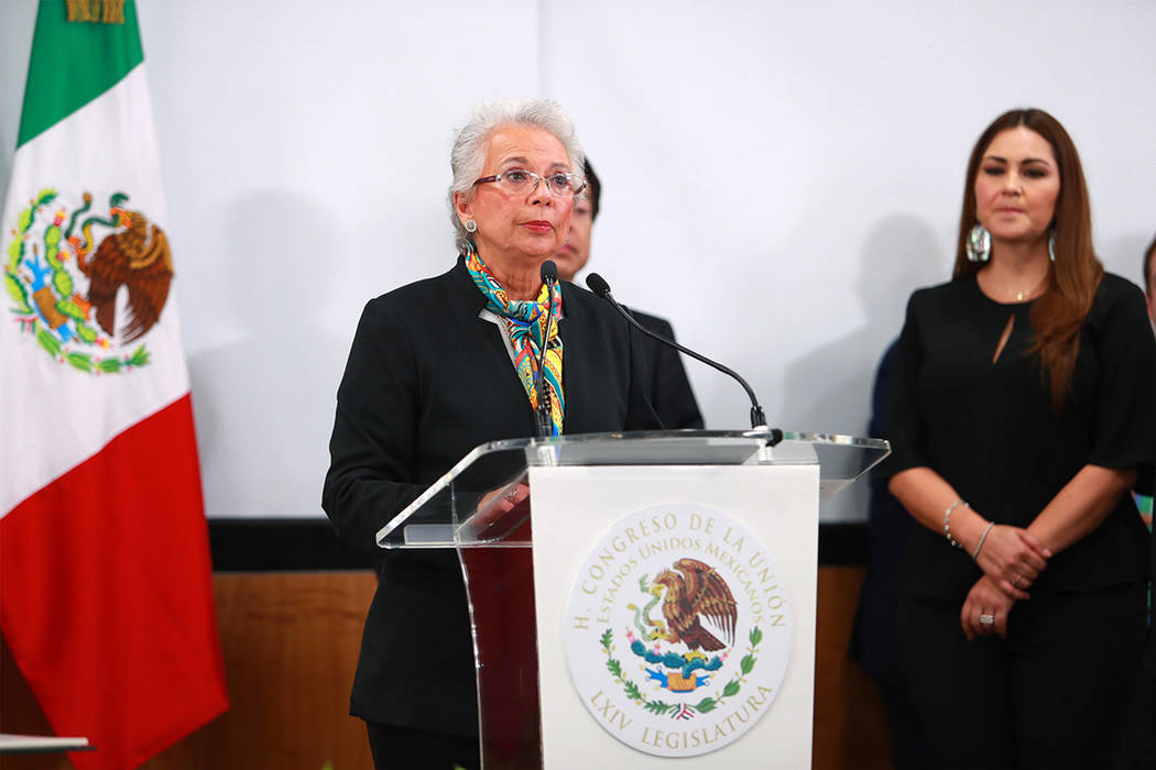 México, 1 Sep 2019 (Notimex-Francisco Estrada).- La secretaria de gobernación, Olga Sánchez ...
