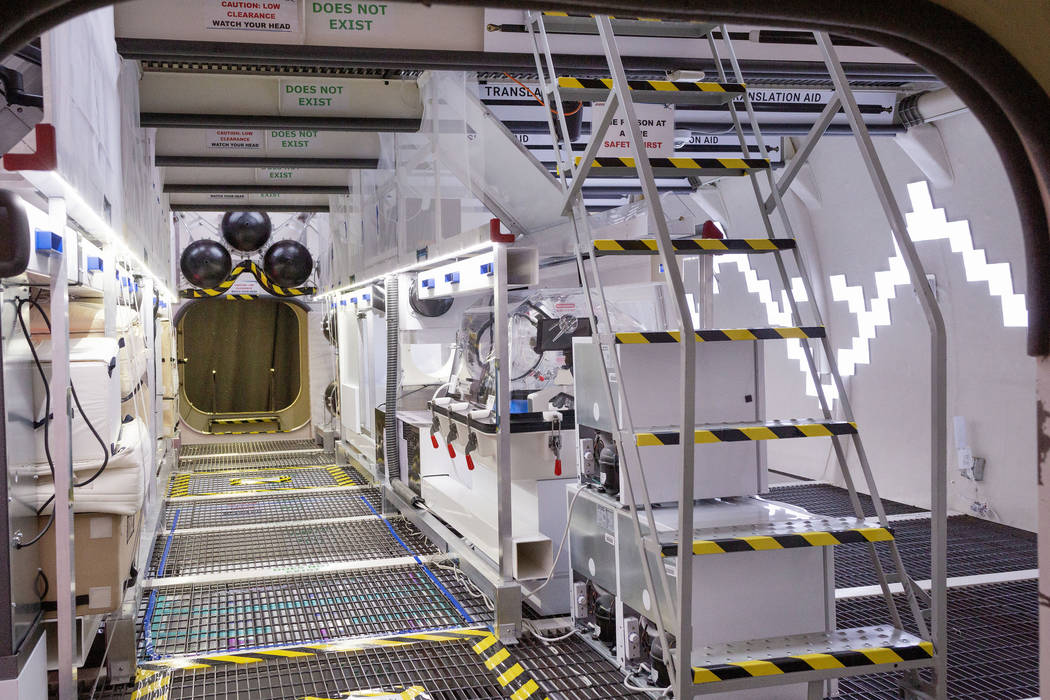 El módulo B330 Mars Transporter Testing Unit durante una gira en Bigelow Aerospace en North La ...
