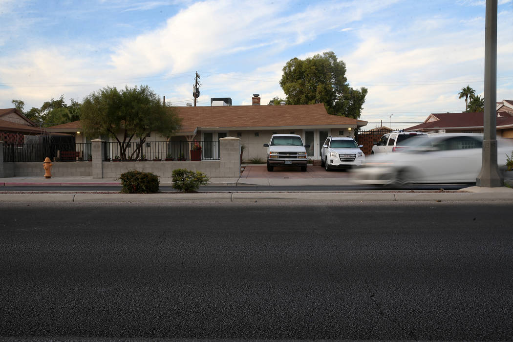 La casa en 705 E. St. Louis Ave. en Las Vegas, donde Karla Rodríguez vivió con su familia ant ...