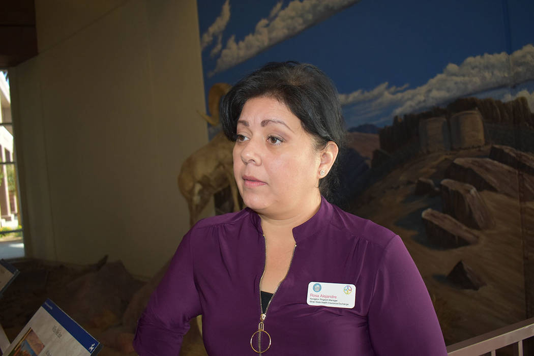 Rosa Alejandre, gerente del programa de navegadores del Silver State Health Insurance Exchange, ...